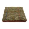 Mens Harris Tweed Bifold Wallet (Green Herringbone)