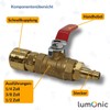 Lumonic Ball Valve 1/4 Inch with Quick Coupling and Plug