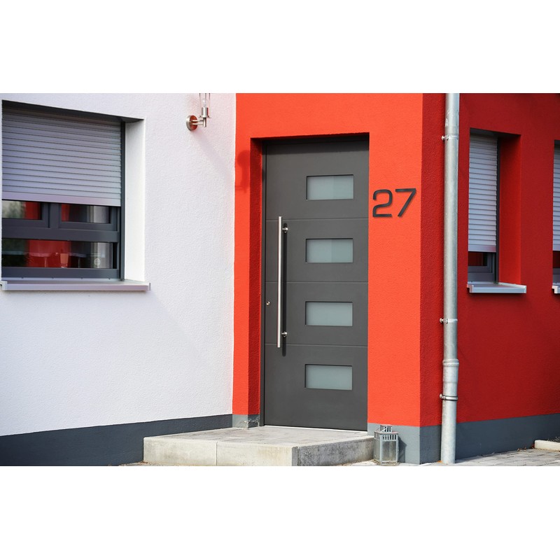 Metzler Modern House Number Made of Solid Steel – Modern