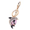 Rigral Dolphin Bag Charm Key Ring, Glitter, Pink