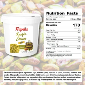 Bulk Dubai Chocolate Bar Filling - 2.2 lb (1 Kg) Ready to Use Pistachio Cream with Crispy Kataifi Filling for Viral Dubai Chocolate - Pistachio Butter Spread Cream Paste for Ice Crea, Cookie, Knafeh, Desserts, Pastries, Bread, Cakes & More (Bulk Dubai Ch