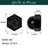 ORTAVA Pack of 10 Cap Nuts M6 Stainless Steel Cap