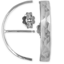 Minimalist Sterling Silver Stud Earrings Geometric Earrings Hypoallergenic Huggie Earrings Stocking Earrings