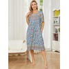 VTUOFC House Dresses for Women with Pockets Floral Cotton Nightgowns