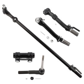 BOXI (Set of 5) Front Suspension Outer Tie Rods + Tie Rod Adjusting Sleeve + Drag Link Fit for Ford F-250 F-350 Super Duty 4WD 2005-2012 2013 2014 2015 2016 | DS80749 ES80755 ES80754 ES3420S DS300008