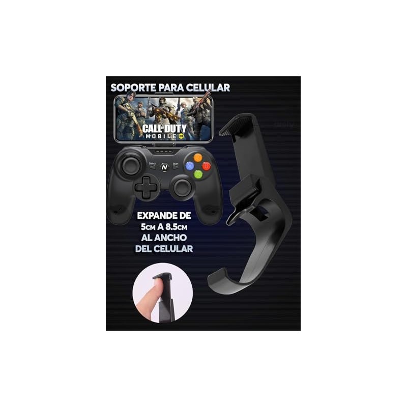 Control de Juegos Inalámbrico, Bluetooth, Compatible con Android, iOS, PC,