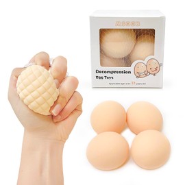 MSOOB Stress Relief Fidget Toys Egg, 5 Pack Squishy Sensory Squeeze Balls for Adults Teenagers Anxiety