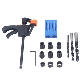 15Pcs Pocket Hole Jig 15° Aluminum Alloy Inclined Hole Drilling Tool for Woodworking