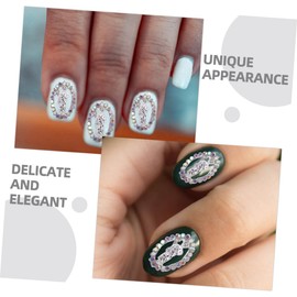 Healeved 24pcs Jesus Nail Charms Manicure Decorations Rhinestones for Nail Art Cute Gems for Women for Salon Home Use