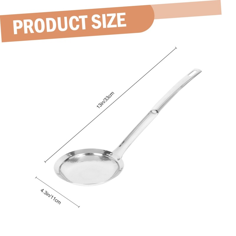BIUDECO 1pc Stainless Steel Filter Spoon Oil Strainer for Kitchen