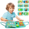 Montessori Busy Board Toddler Motor Skills Toy, 4 Layers Activity