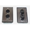 (2) Two Single Wall Plates w/Dual Genuine Neutrik NCJ6FI-S Combo