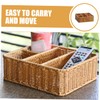 LABRIMP Woven Storage Basket Cosmetic Organiser Drawer Dividers Organizer Decorative