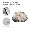 Ceutoiy Waterproof Shower Cap Cute Corgi Shower Caps Yellower Stars