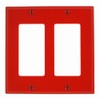 Leviton 2-Gang Decora/GFCI Device Wallplate, Standard Size, Thermoplastic Nylon, 80409-NR,