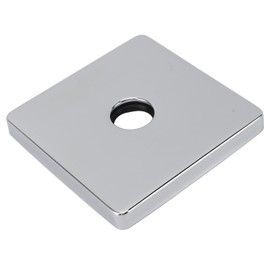 Square Shower Arm Cover Plate, Extra Large Stylish Uiniversal 3.5 Inch Stainless Steel Shower Arm Escutcheon Plate for Bathroom (Plated)