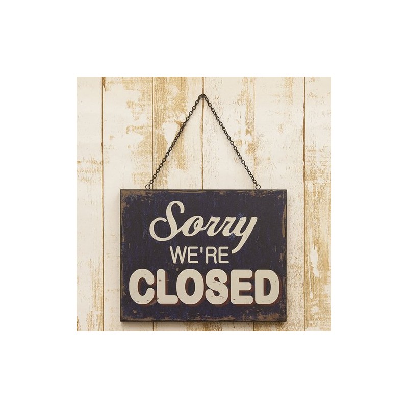 The idolm @ Trade Antique Retro Open Closed Wooden Sign