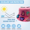 Kids Sun Hat with Stick-on-Patches, One Size Fits Most 2-7