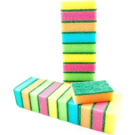 Sponge Scourer Washing Up Sponges pack of 20 - Bettina Sponge Scourers - Washing Up Colourful Sponges for Kitchens Bathrooms and Heavy Duty Cleaning