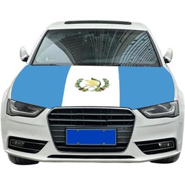Guatemala Car Hood Cover, Flag 4x5ft Car Bonnet Banner, Universal Fit, Elastic Polyester, Stretchable, Patriotic Automotive Hood Covers, Patriot Gifts