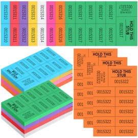 Kosiz 504 Sheets Raffle Auction Tickets with 10 Bid Numbers Raffle Tickets for Silent 10 Bid Numbers Basket Auction Church Events(Light Green)