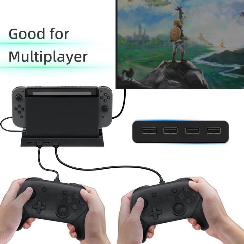 Mcbazel USB Hub for Switch Dock, 4 Ports USB 2.0