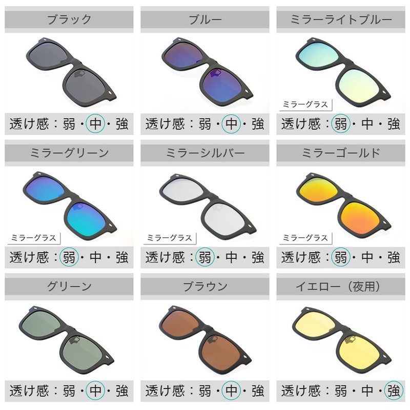 Grandios GD-CLGL Clip-on Sunglasses, Polarized Men's, Ultra Lightweight, Flip-up from