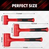 YIYITOOLS Dead Blow Hammer Set, 3 Piece/16oz(1LB),27oz(1.5LB),45oz(3LB),Red and Black, Shockproof