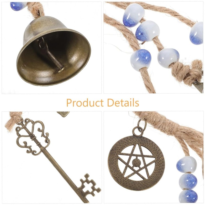 AIMALL 2 PCS Witch Wind Bell, Commemorative Door Bell with