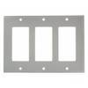 Leviton 3-Gang Decora/GFCI Device Decora Wallplate, Standard Size, Thermoset, Device
