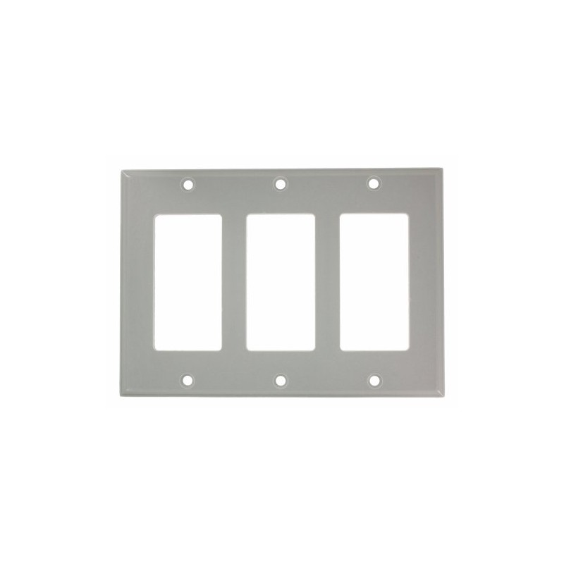 Leviton 3-Gang Decora/GFCI Device Decora Wallplate, Standard Size, Thermoset, Device
