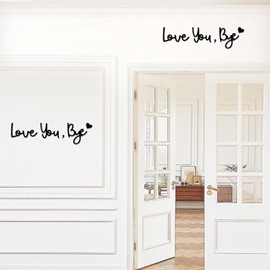 Love You Bye Wood Sign Above Door Topper Decoration,Wooden Script Decor Sign for Door,Home,Windows and Walls,Office,Bathroom,Hallway Entryway,Valentine's Wedding Thanksgiving Christmas Gift(Love You