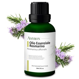 Ätherisches Rosmarinöl 30ml, 100% natürlich und rein, ideal für Aromatherapie und die Verwendung in ätherischen Öldiffusoren, aromatischen Massagen sowie in der Lebensmittelherstellung.