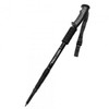 One mount 4-stage adjustable length hiking stick 110cm black trekking pole