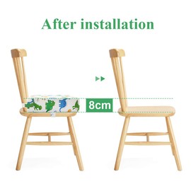 Sunmall Dining Chair Heightening Cushion Portable Dismountable Adjustable Highchair Booster for Baby Toddler Kids Infant Washable Thick Chair Seat Pad Mat (White)