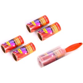 Lint roller 1 rod with 5 rolls. Total 150 sheets. For all textiles and surfaces.