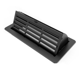 Floor Vent Covers 4 x 10 inch, Adjustable Air Vent Deflectors, Floor Register for Home Floor,Sidewall, Office or Ceiling (1pack Black)