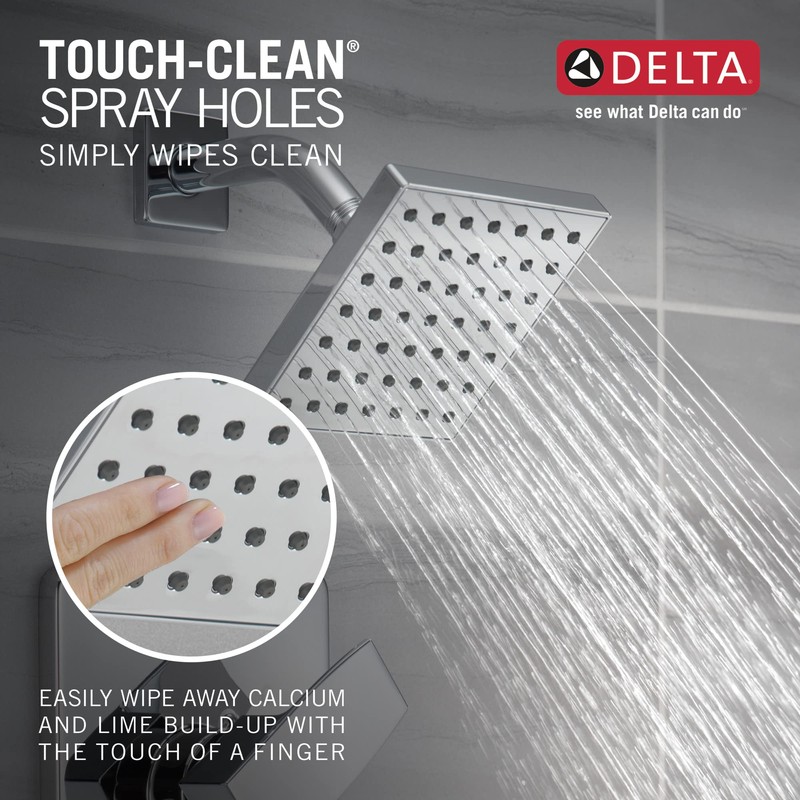 Delta Modern 14 Series Shower Faucet Set, Chrome Shower Head