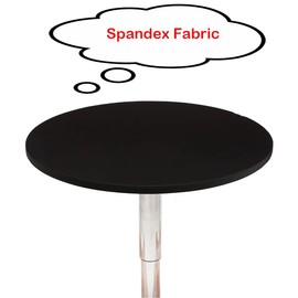 JISEN Cocktail Spandex Round Tablecloth Fitted Stretchable Table Cap 32 Inch A-Black