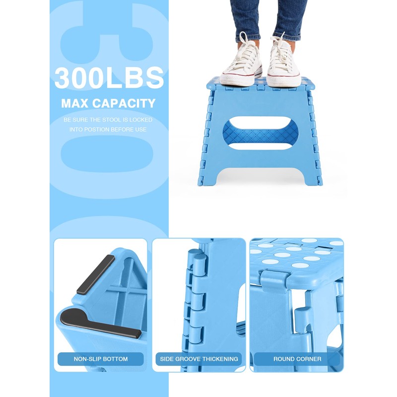 Dyforce Folding Step Stool 11", Durable Kids Step Stool, Heavy