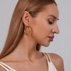RANKEEF Chunky Gold Hoop Earrings for Women Lightweight 14k Real