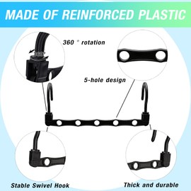 5 Pack Space Saving Hangers, Closet Organizers and Storage, Magic Sturdy Space Saver Storage Smart Plastic Clothes Black Hanger, Multiple Hangers in One, Apartment College Dorm Room Essentials