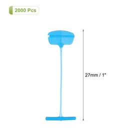 sourcing map 2000 Pcs Standard Tagging Barb Fasteners, 1 Inch Light Blue Tagging Gun Fasteners Tagging Gun Refill Plastic Garment for Clothing Fine Stitch Price Refills Tag Label