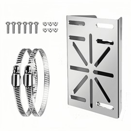 SamIdea Security Camera Universal Wall Mounting Bracket with 2 Loops, Stainless Steel Vertical Pole Mount Adapter for CCTV Surveillance Camera PTZ Dome Indoor Outdoor AP Access Point Client CPE