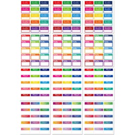 TOZBLEU Name Tags, 180 Sheets Name Plate Stickers, Name Stickers, Can Be Hand Labeled, Can Be Used for School Activities, Student Clothing, Name Tags