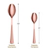 160 Disposable Plastic Rose Gold Teaspoons