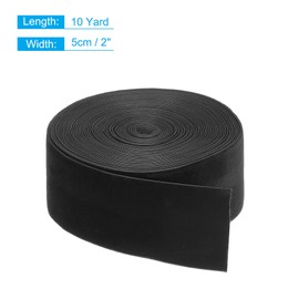 MECCANIXITY Velvet Ribbon 2 Inch x 10 Yard Single Face Spool Silky Velvet Fabric for Bouquets DIY Crafts Gift Wrapping Wedding Party Black