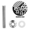 10Pcs Exhaust Manifolds Bolt,Stainless Steel Black Header Exhaust Manifold Head