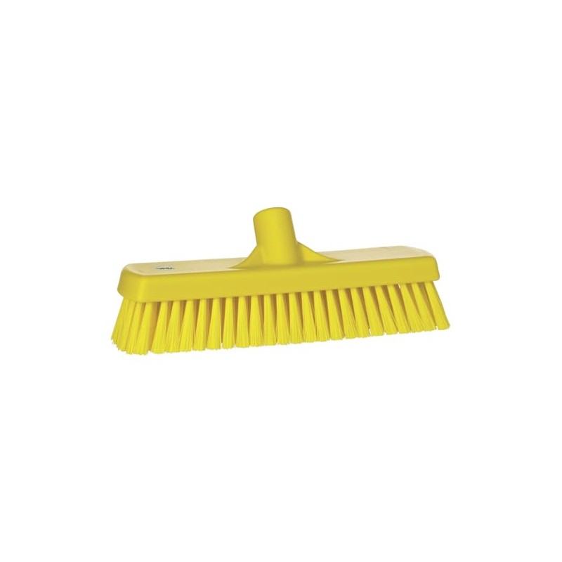 Vikan 70606 Deck Scrub, 11-3/4" Polyester Bristle, Yellow