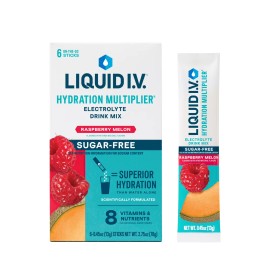 Liquid I.V. Sugar-Free Raspberry Melon Hydration Electrolyte Mix, 0.56oz - 6ct